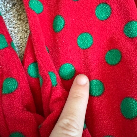 Carter’s 1-Piece Fleece Footie PJs Size 6-9 months baby winter Santa Polk-a-dots - Picture 8 of 8